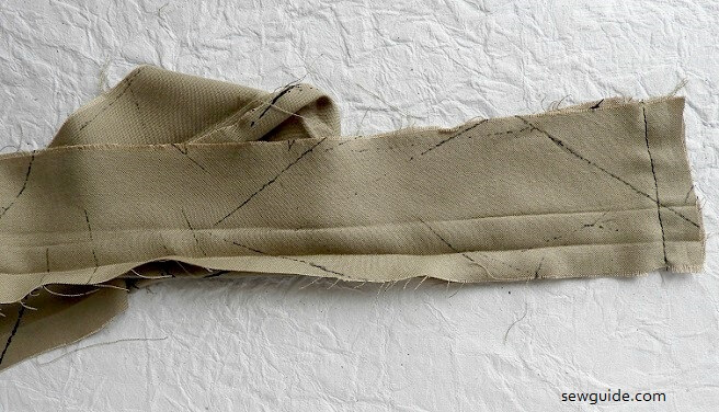 Sew the edges of the waistband into a tube