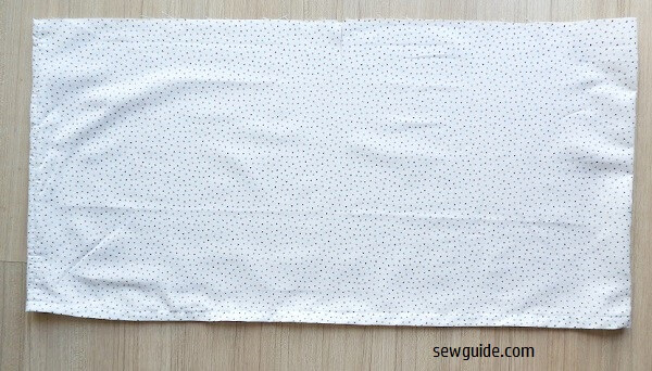 sew the skirt piece for gathered dress into a tube