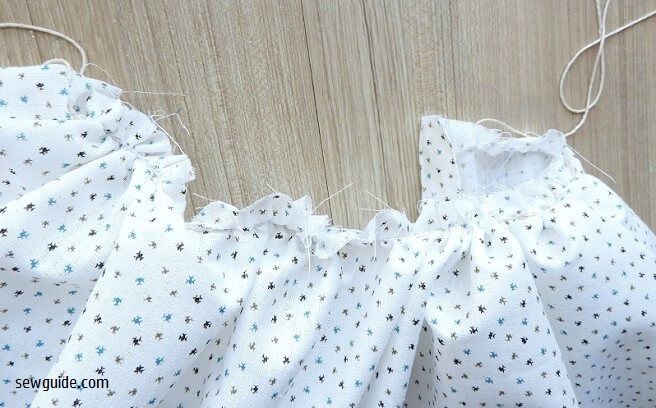 top edge is gathered fully