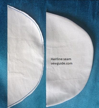 how to sew hairline seam