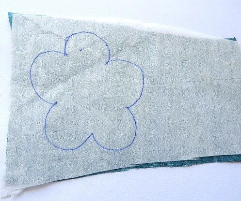 attach interfacing to fabric for sewing the hand stitched applique