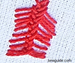 hand embroidery stitch 18 braiding stitch