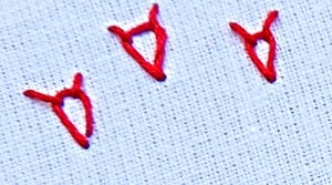 hand embroidery stitch 26 wheat ear stitch