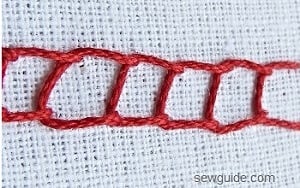 hand embroidery stitch -buttonhole.98 square chain stitch