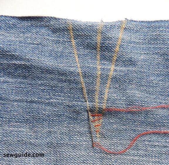 invisible stitching by hand