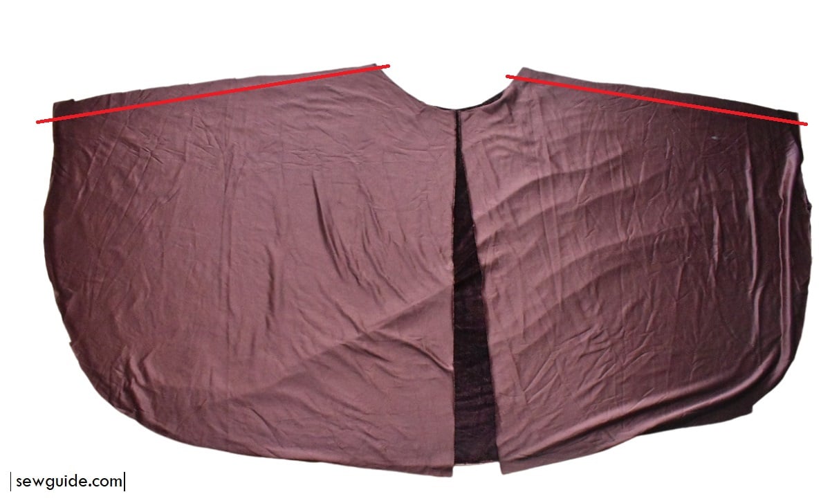 join the shoulder seams of the front and the back