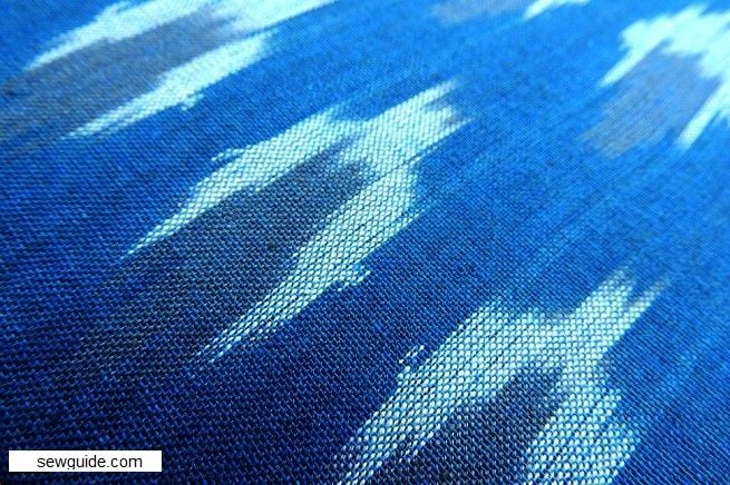 ikat fabric and pattern in blue