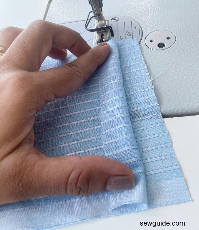 fold the sleeve allowance