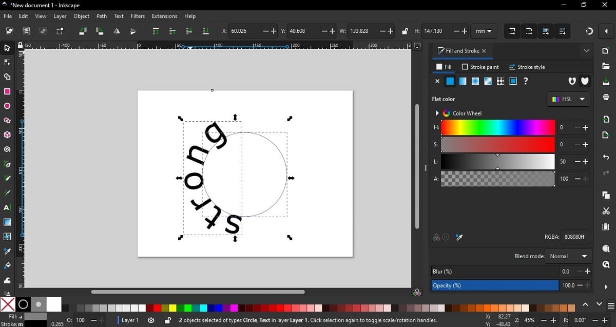Adjust the placement of the words