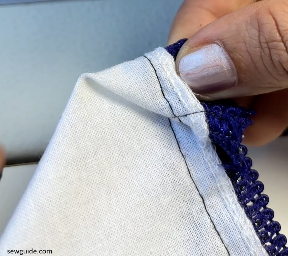 fold the corner down