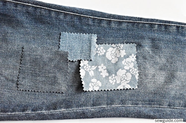 choosing patches for jeans