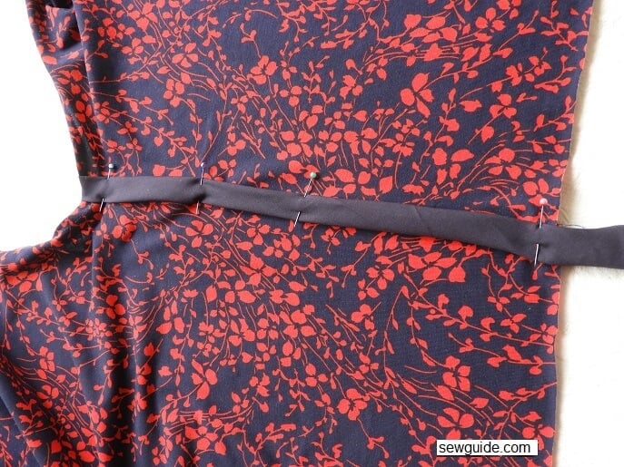 Keep binding on top and sew