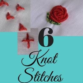bullion stitch and french knot