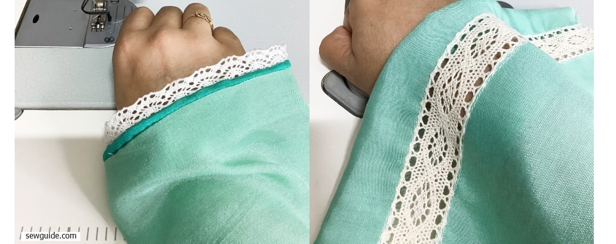 sleeve with lace trims