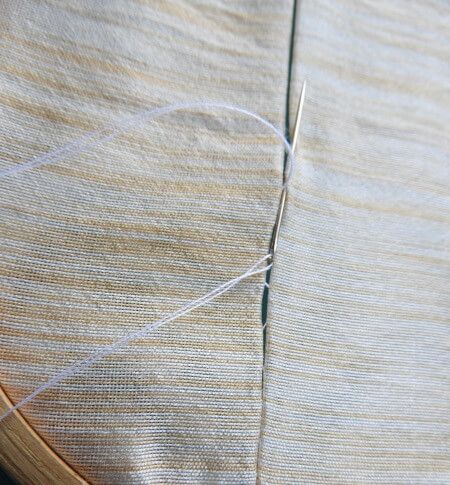 repeat this process and tighten thread as you go up