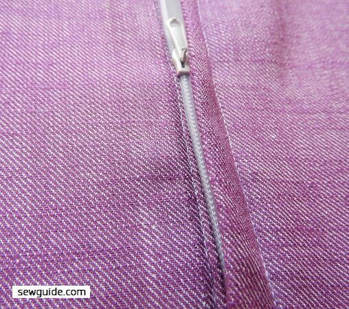 sew lapped zipper