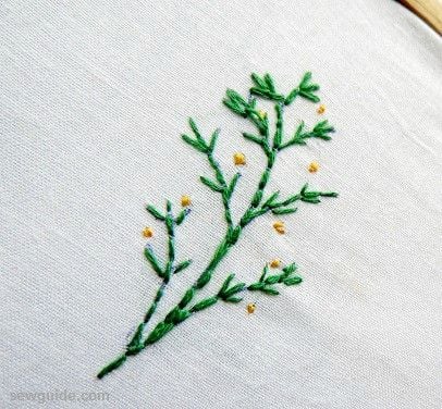 leaf embroidery