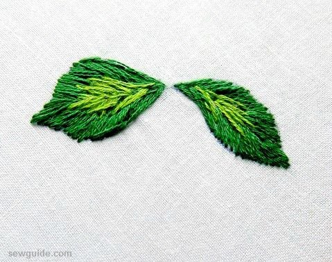 leaf embroidery
