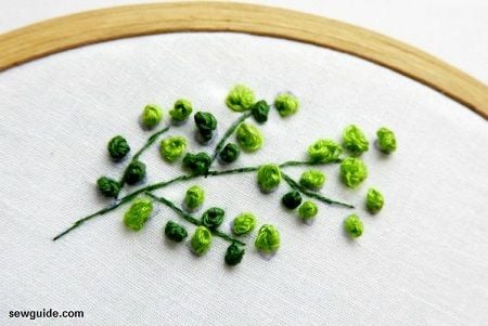 leaf embroidery