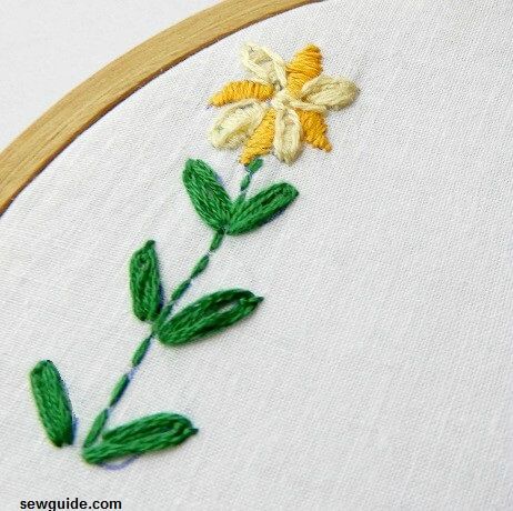 leaf embroidery
