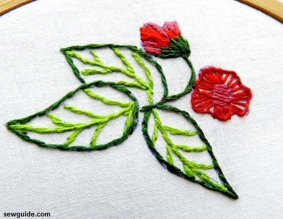 leaf embroidery designs