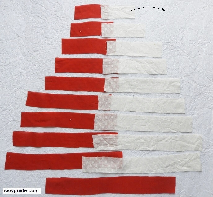 Cut out the fabric pieces for the block