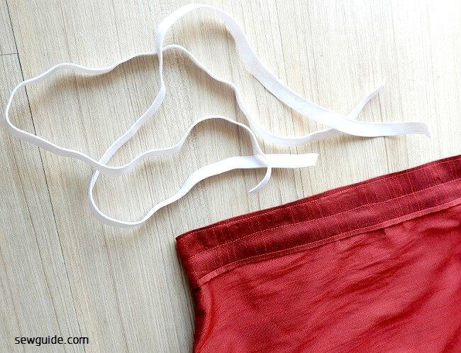 elastic to be inserted inside the waistband