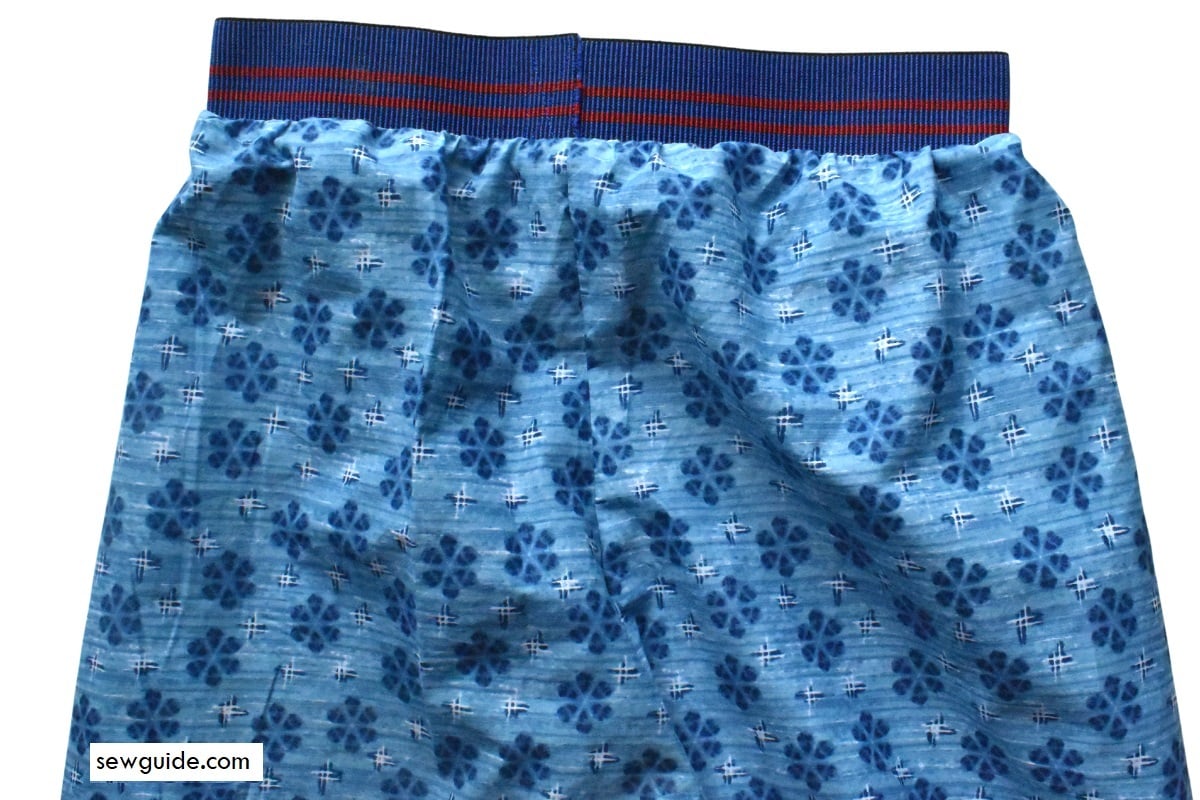 lounge pants with a waistband of wide elastic