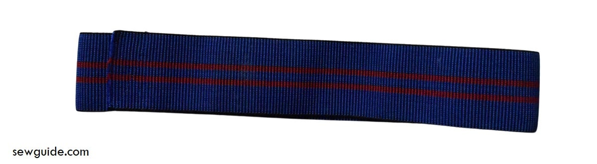 elastic ends are sewn together with an x stitch