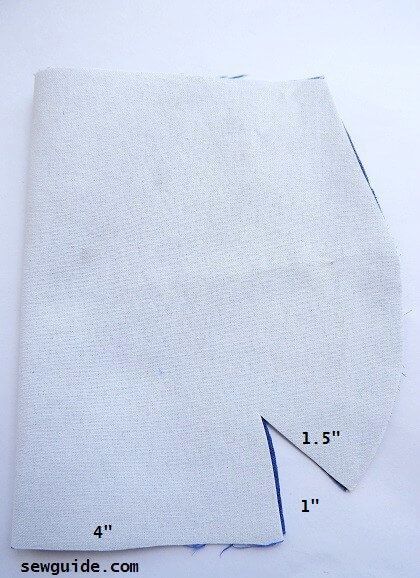 Mark the darts on the bottom edge of the purse body pieces