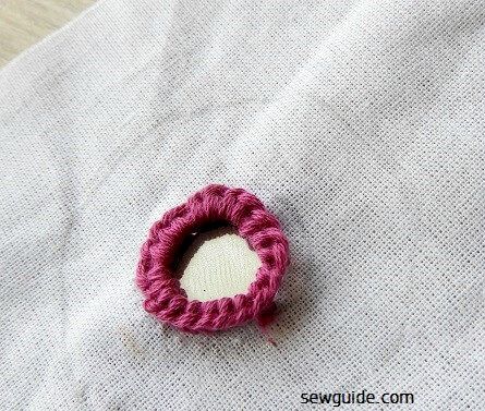 place the frame on the place to embroider