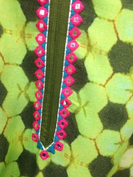 mirror attached in a square shape