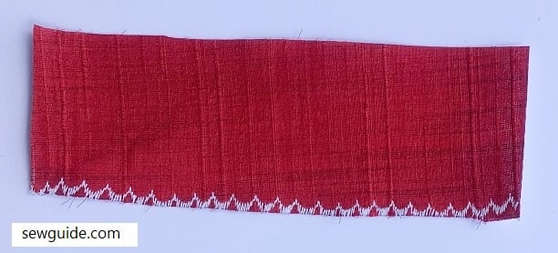 scllop stitches made with sewing machine