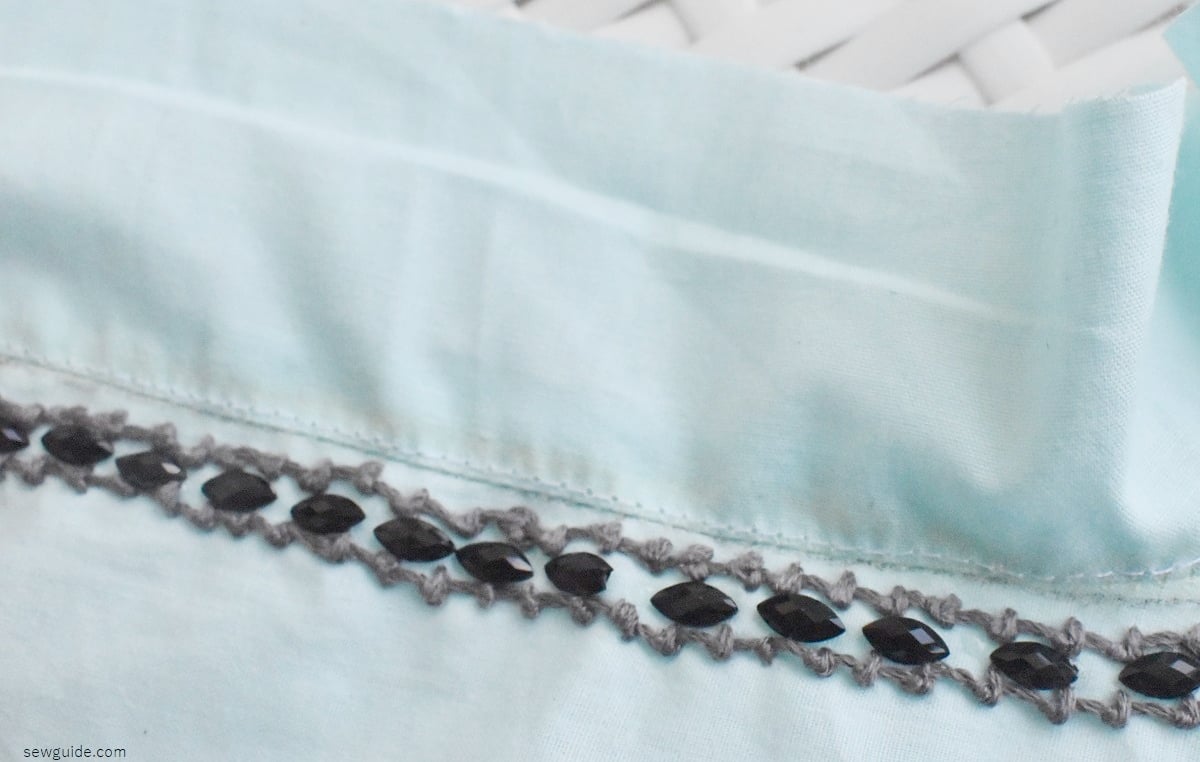 understitched facing on the neckline