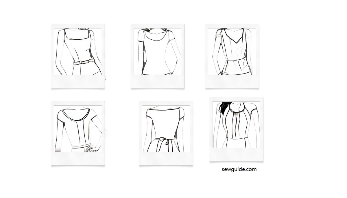 names of common necklines with pictures