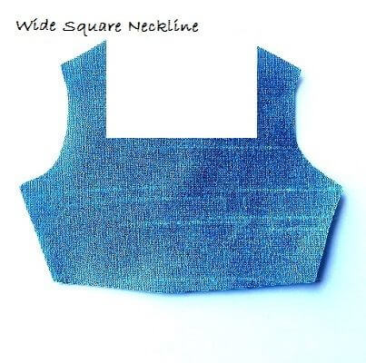 wide square neckline
