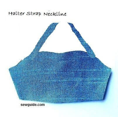 halter with strap for dress neck designs