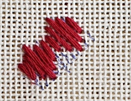needle point embroidery work stitches - Diagonal Stitch