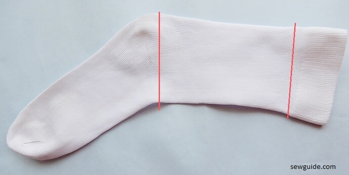 cut out socks to make a no-sew mask