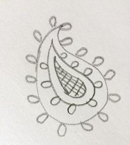 drawing a paisley motif