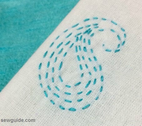 mango designs with running stitches