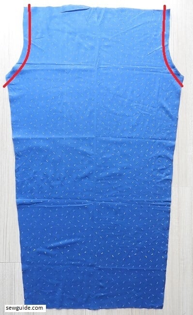 sew the crotch edge of the two pieces