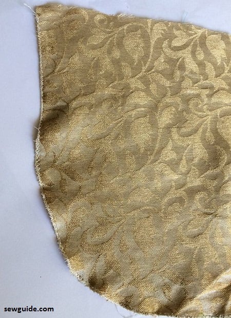 pocket cut from fabric