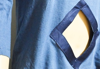 peekaboo cutouts on tshirt