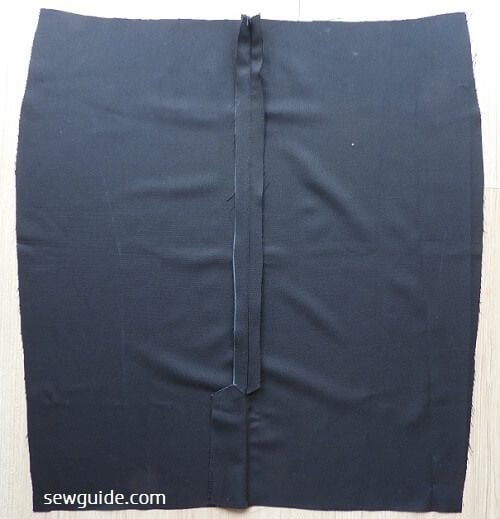 seam stitching of pencil skirt