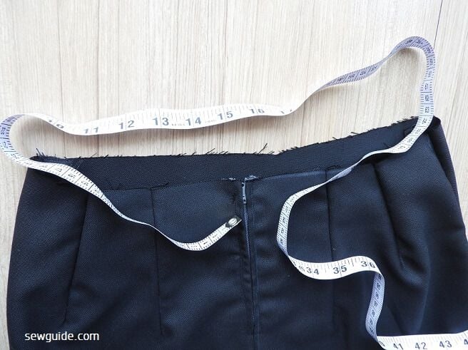 measure the top edge