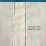 plain seam with top stitch