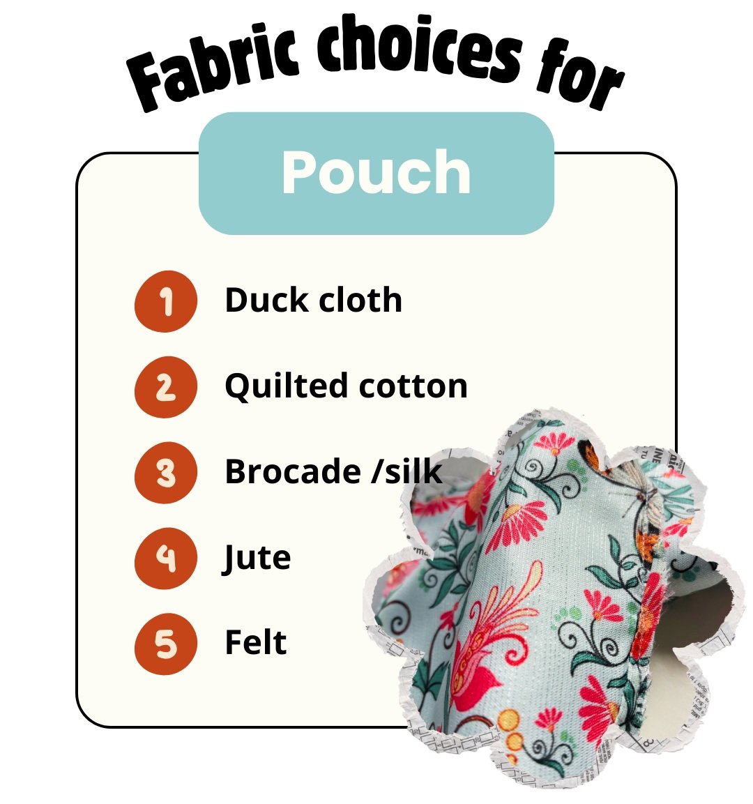 fabric choices for a gift pouch