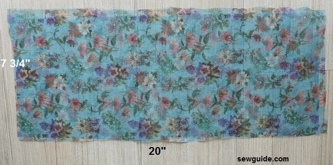 cut fabric for the puff