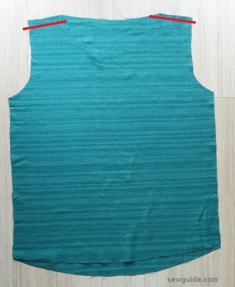 join the front and back at the shoulder